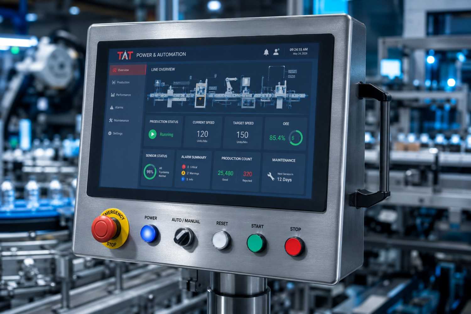 TAT industrial control panels and HMI